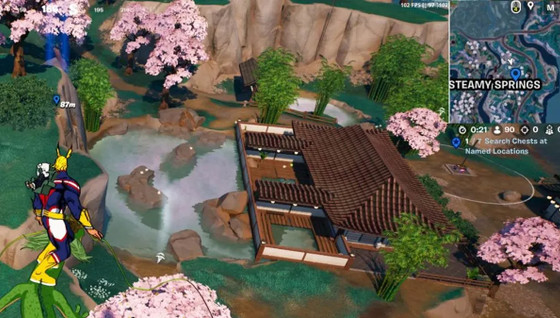 Défi : Nager dans les sources chaudes de Steamy Spring sur Fortnite