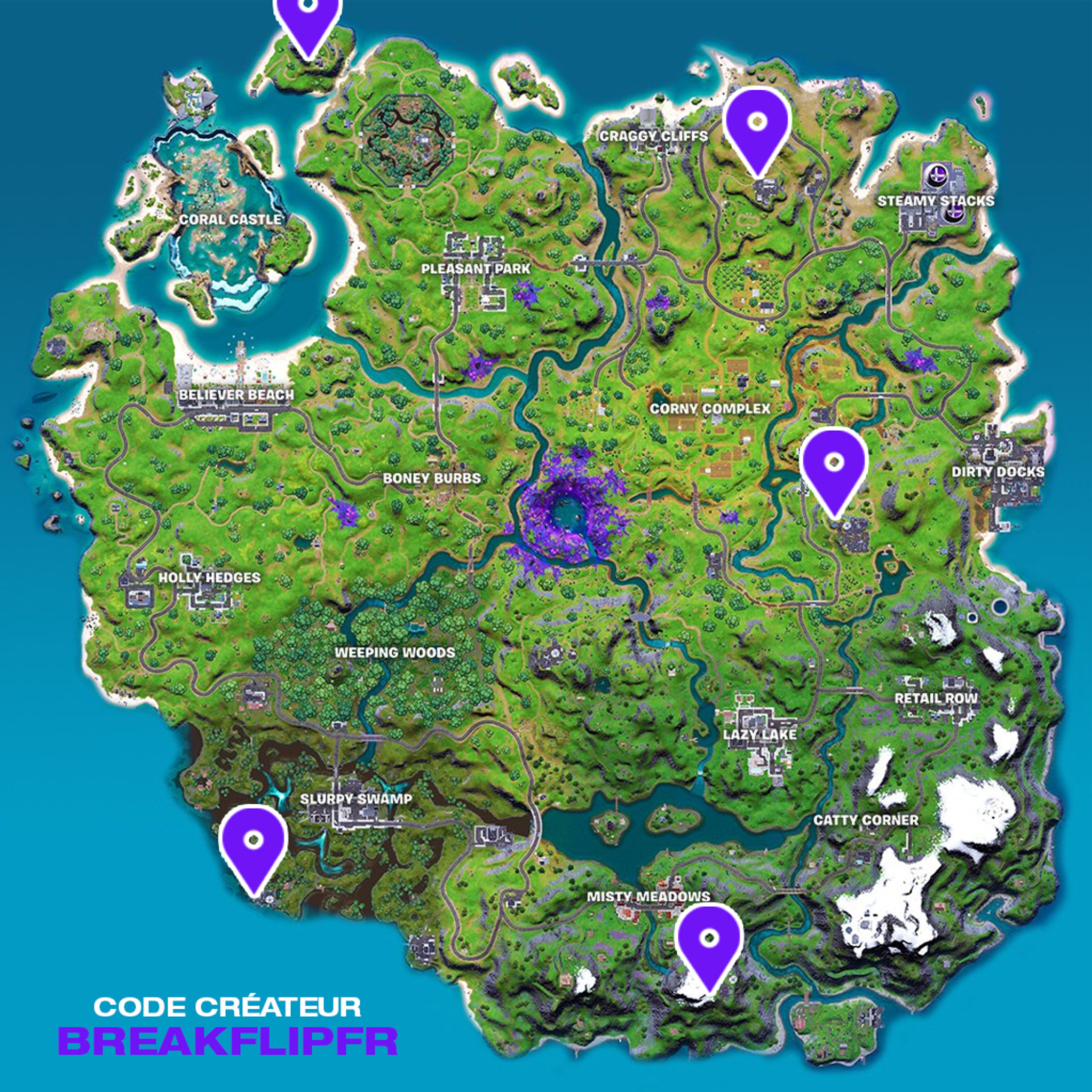 Où sont les stations satellites dans Fortnite ?