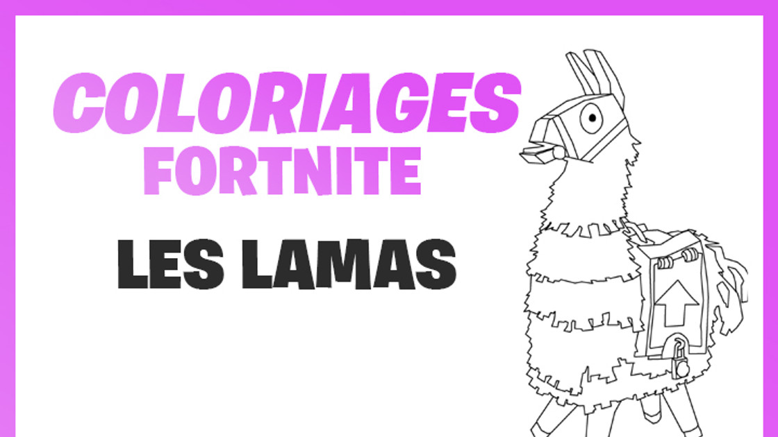 Coloriages et dessins Fortnite : Lamas rose du jeu