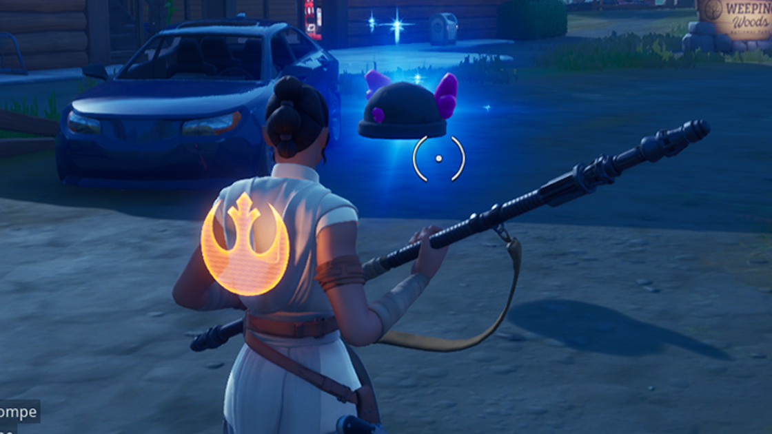 Fortnite : Trouver l'Ollie de l'ombre et du Fantôme à Weeping Woods et Frenzy Farm, défi de Skye