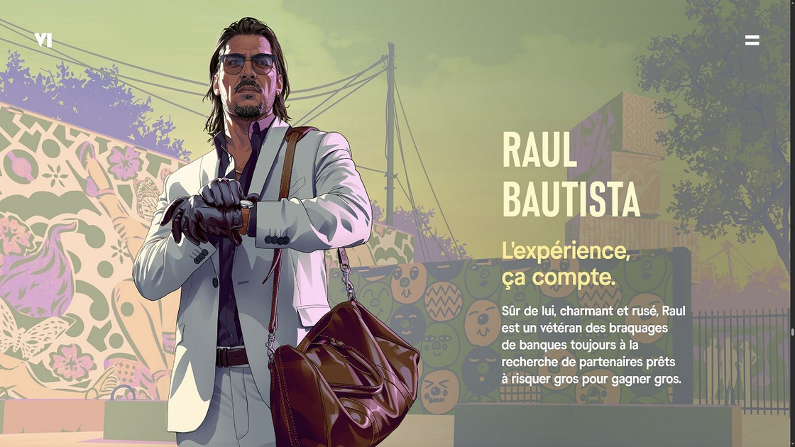 Raul Bautista, le vétéran des braquages de GTA 6 se dévoile avec sa fiche de personnage