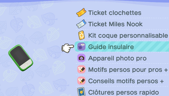 A quoi sert le guide insulaire dans Animal Crossing ?