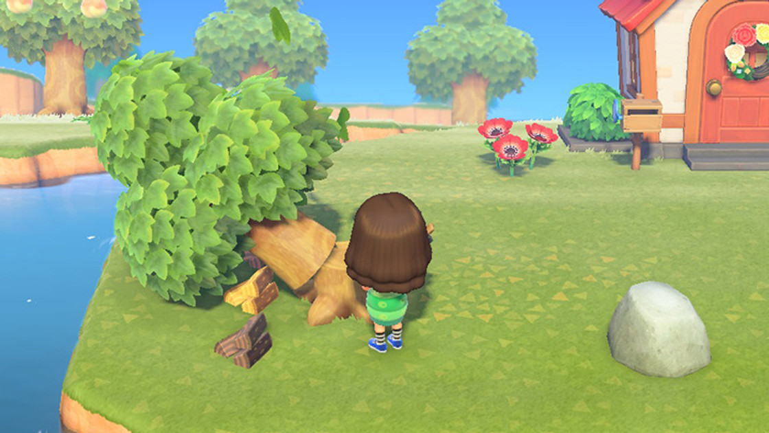 Animal Crossing New Horizons : Abattre un arbre, guide et astuce