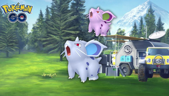 Nidoran femelle (shiny) dans les Heures de Pokémon Vedette d'août 2022 sur Pokémon GO