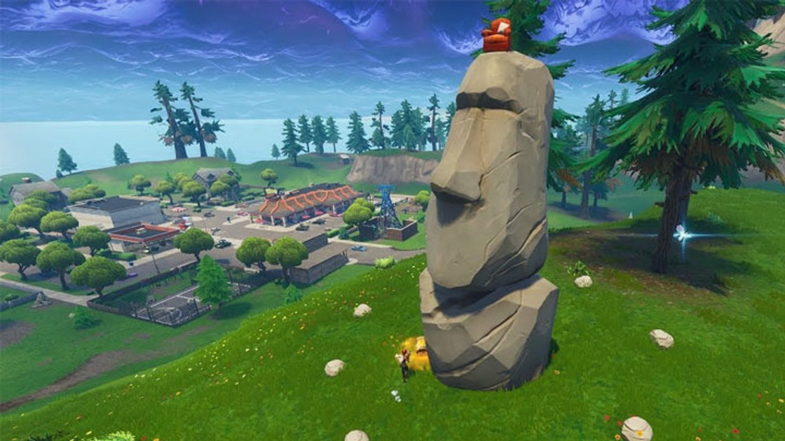 Fortnite : Chercher où les statues de pierre regardent, défi semaine 6