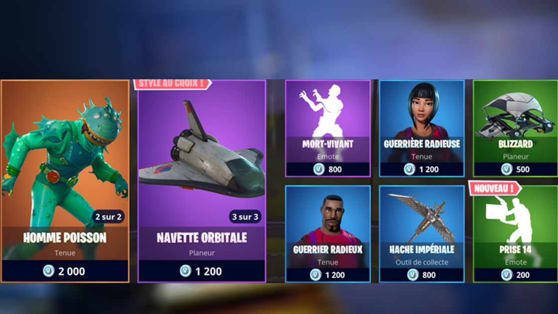 Boutique Fortnite 26 mai