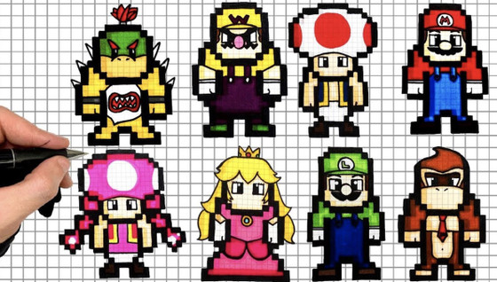 Comment dessiner facilement les persos de Mario en Pixel Art ?