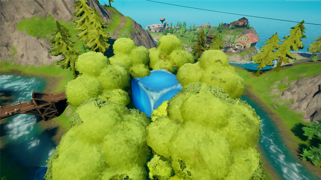 Cube bleu dans Fortnite, où est Bleuvin en saison 8 ?