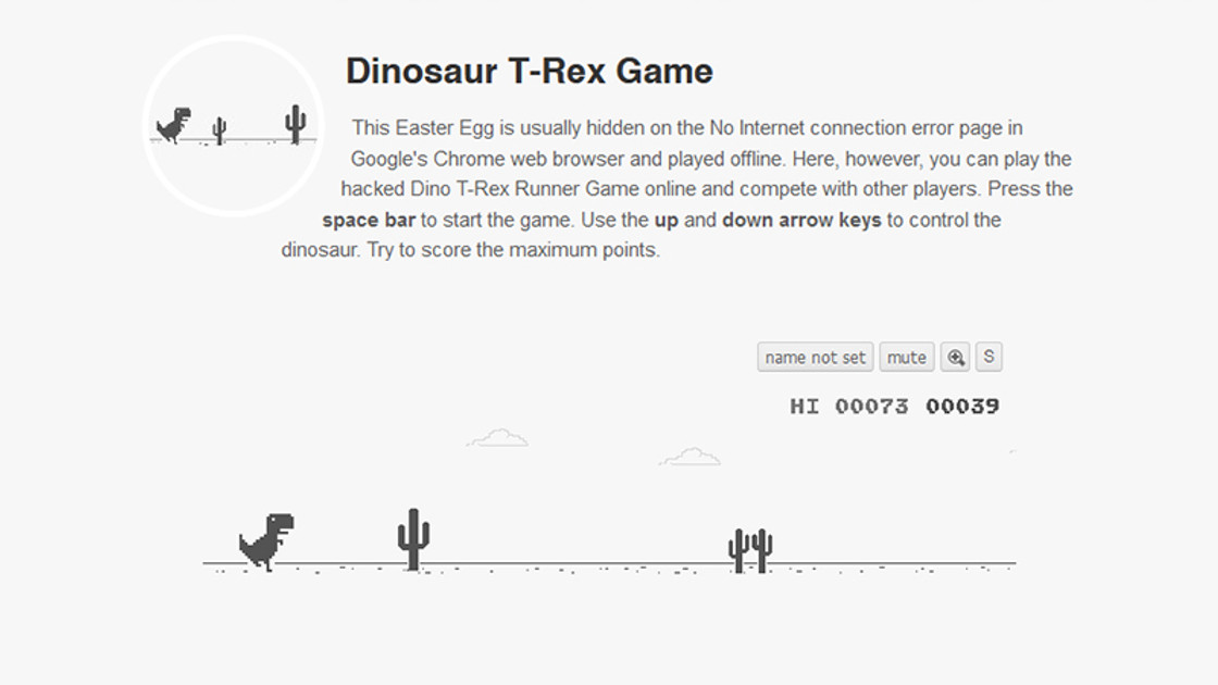 T Rex Game, comment jouer au jeu dinosaure Google ?
