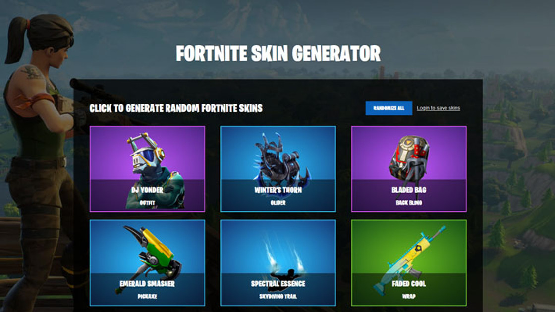 Générateur de skins Fortnite, le site generator