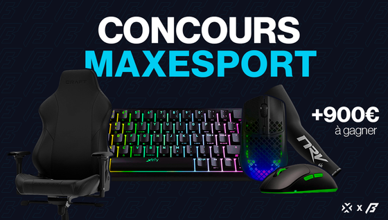 Tentez de remporter l'un des 8 lots dans notre jeu concours avec Maxesport !