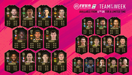 L'équipe de la semaine 15 pour FUT