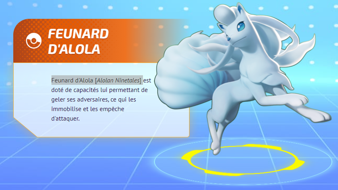 Feunard d'Alola (Alolan Ninetales) Pokemon Unite, meilleurs build, moves et objets