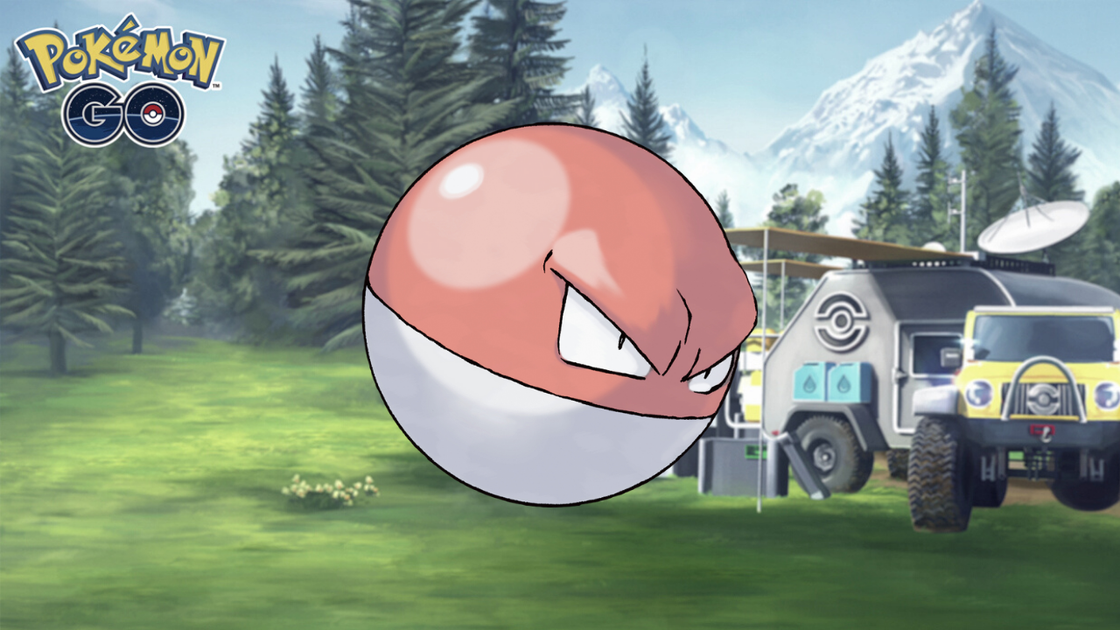 Voltorbe (shiny) dans les Heures de Pokémon Vedette de février 2022 sur Pokémon GO