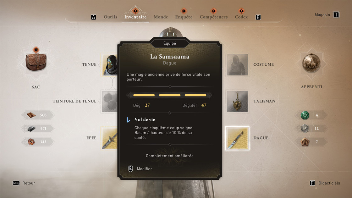 La Samsaama Assassin's Creed Mirage, comment avoir la dague légendaire ?