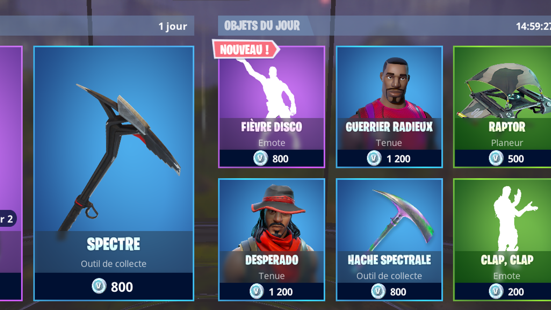 Boutique Fortnite 31 mars