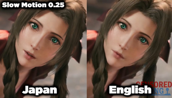 Comparaison de la version anglaise et japonaise de FF VII Remake