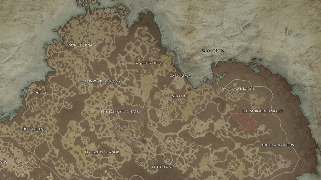 Diablo 4 : Point de passage Scosglen, où sont leurs emplacements sur la carte ?