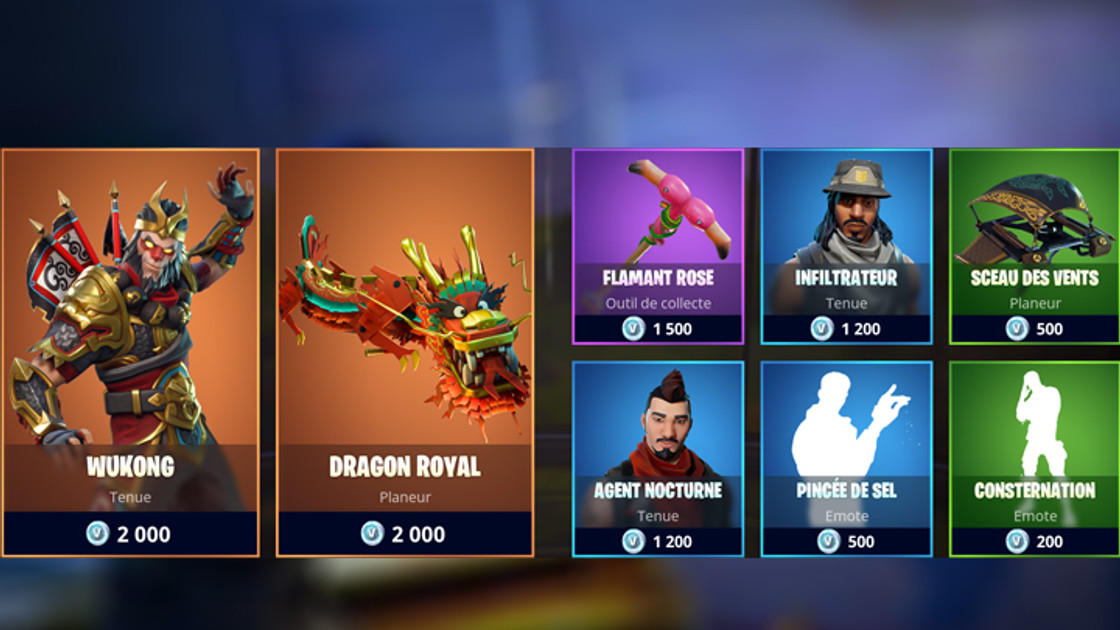 Boutique Fortnite 24 avril