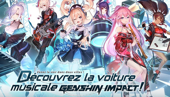 Quel est l'itinéraire de la voiture musicale Genshin Impact à Paris et Marseille ?