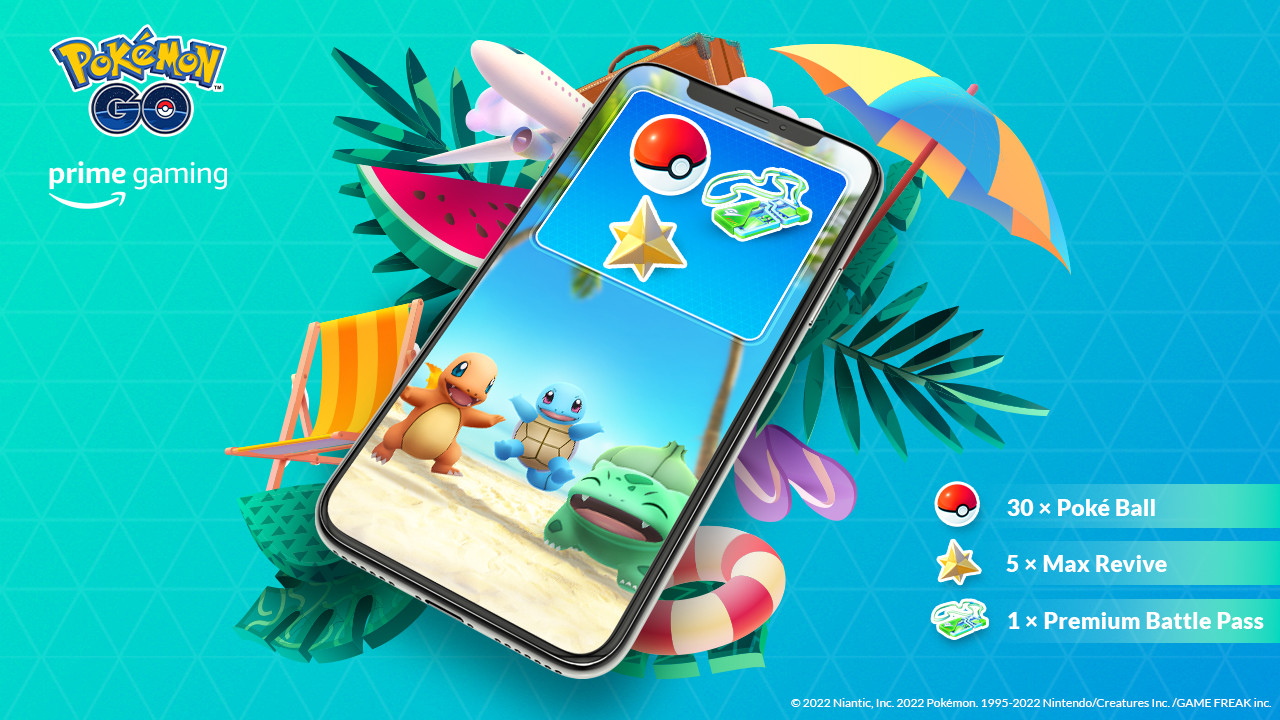 Code Promo Pokémon GO Amazon Prime Gaming en août : 30 Poké Balls, 5 Rappels Max, 1 Passe de Raid Premium