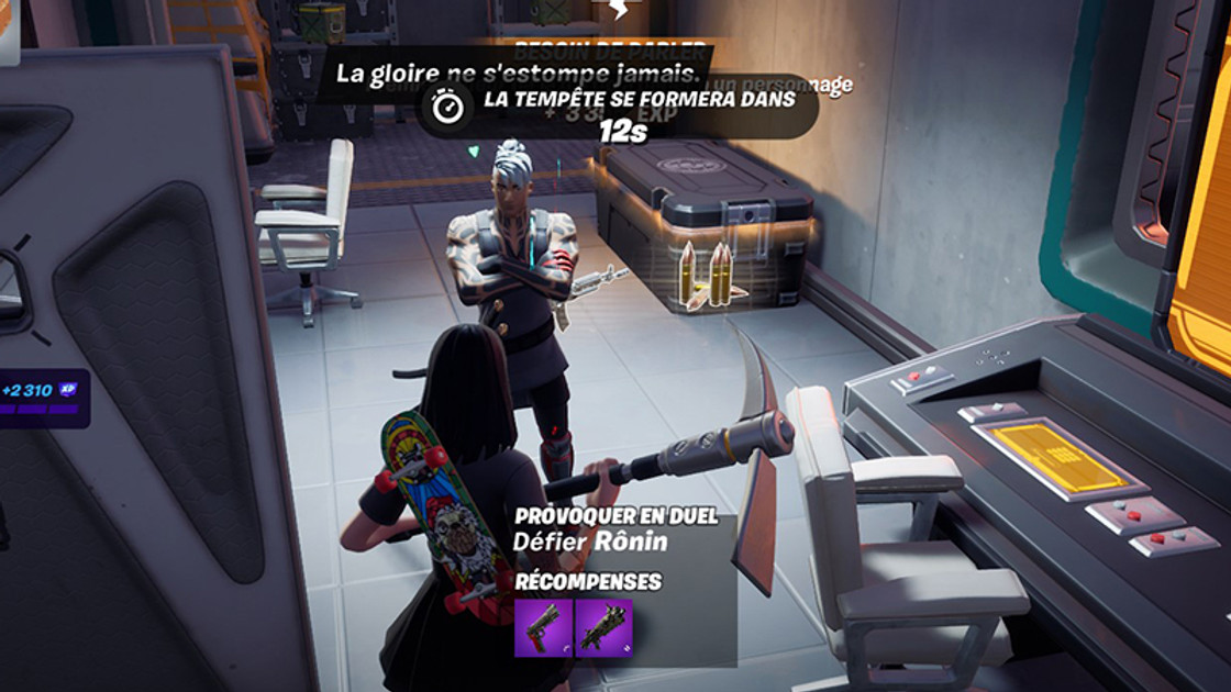 Battre Gathomme, Ronin ou Shanta en duel sur Fortnite, défi semaine 11 saison 1 chapitre 3