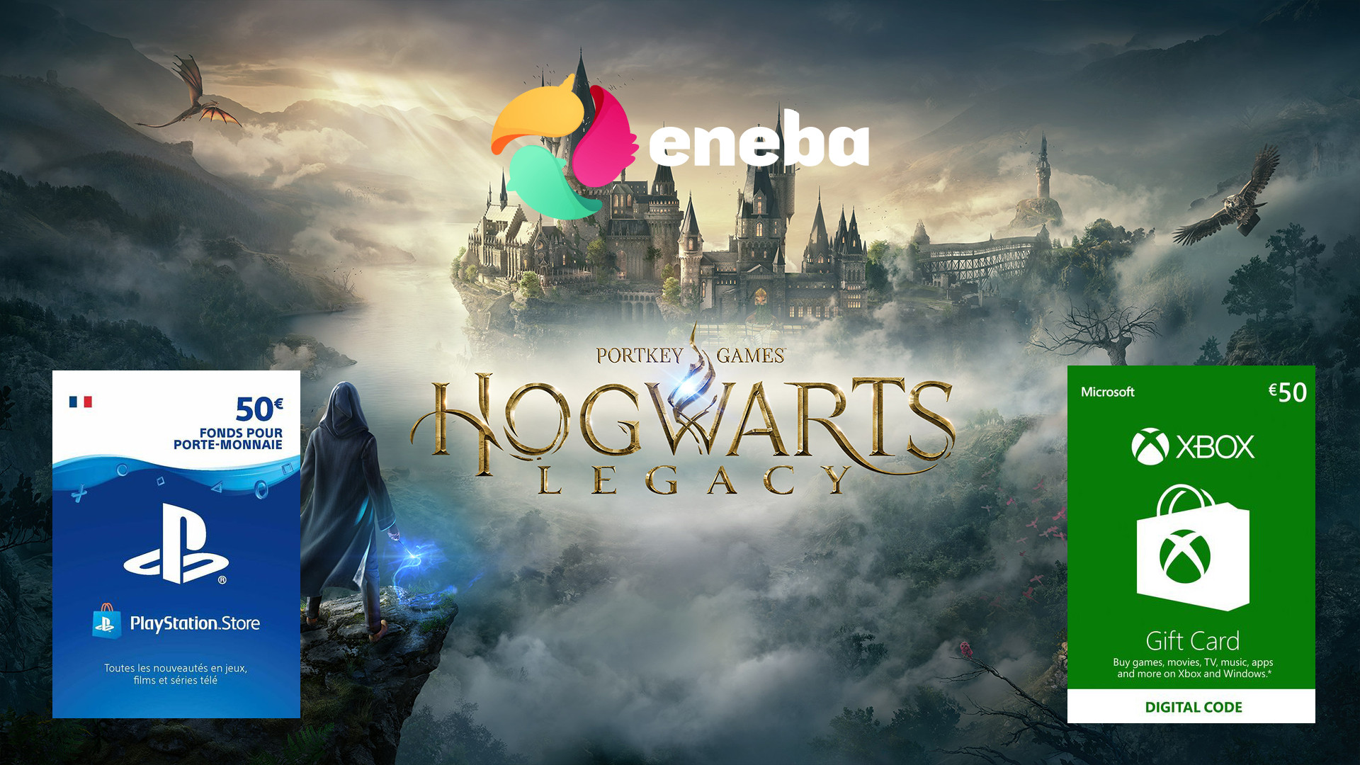 Promo Eneba du Week-End : Cartes PSN, Xbox Live et clé Howarts Legacy Steam à prix réduit !