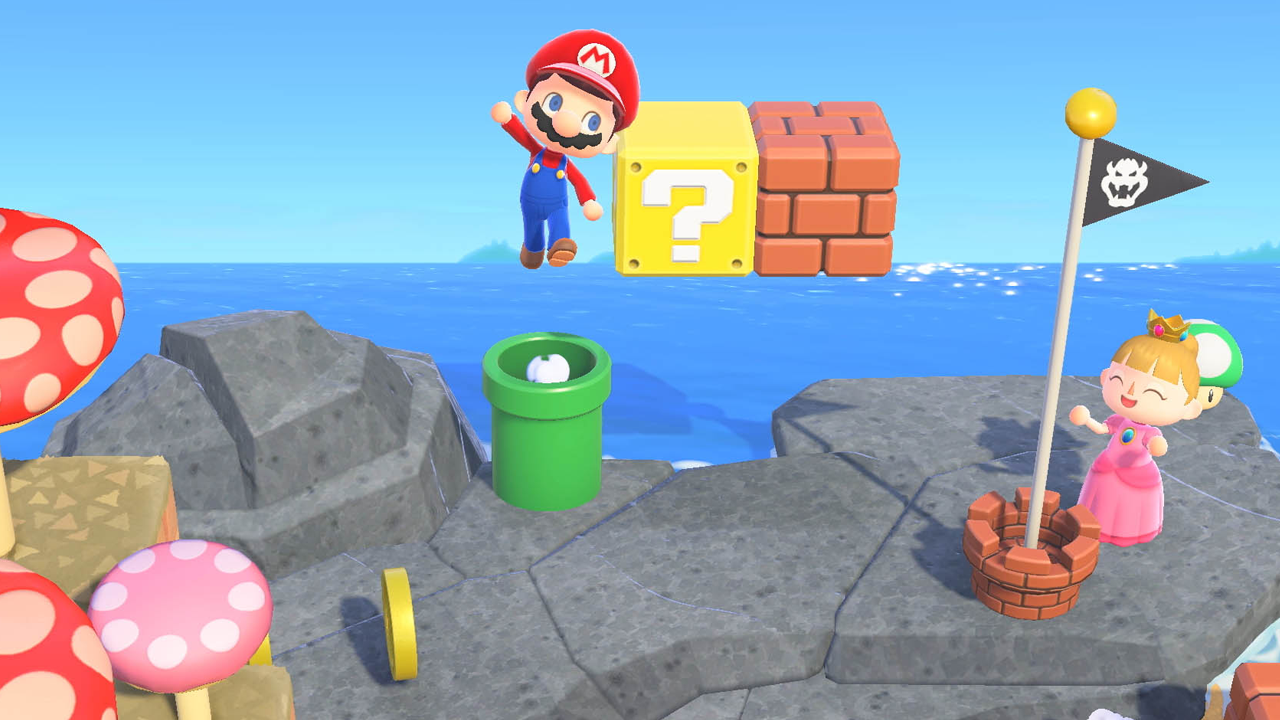 Mario dans la mise à jour Animal Crossing : Liste des objets