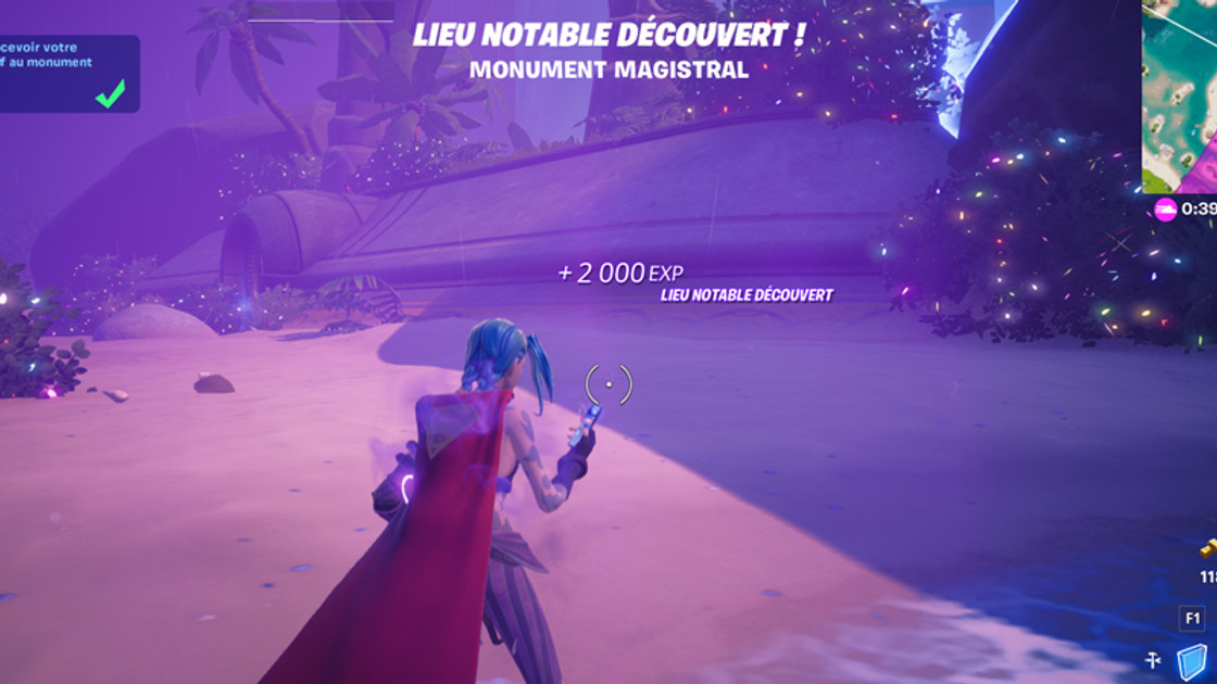 Recevoir votre prochain objectif au monument magistral Fortnite, défi saison 1 chapitre 3