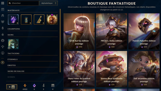 Comment avoir des essences fantastiques sur LoL ?