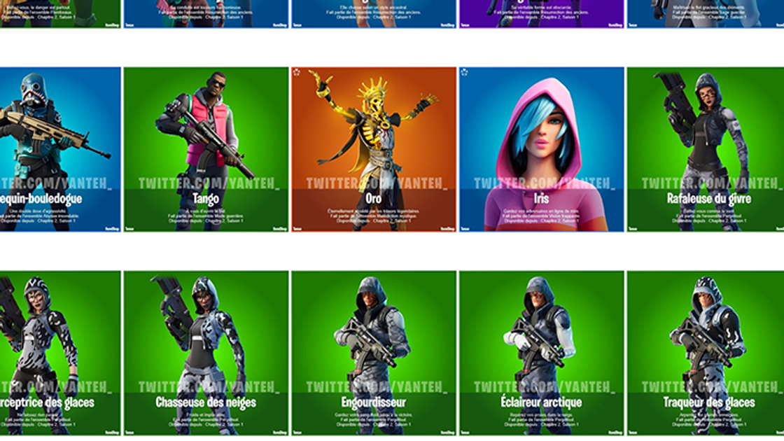 Fortnite : Nouveaux skins au patch 11.40