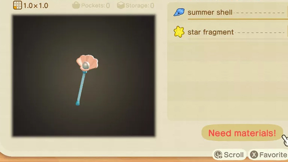 Baguette coquillage dans Animal Crossing : New Horizons