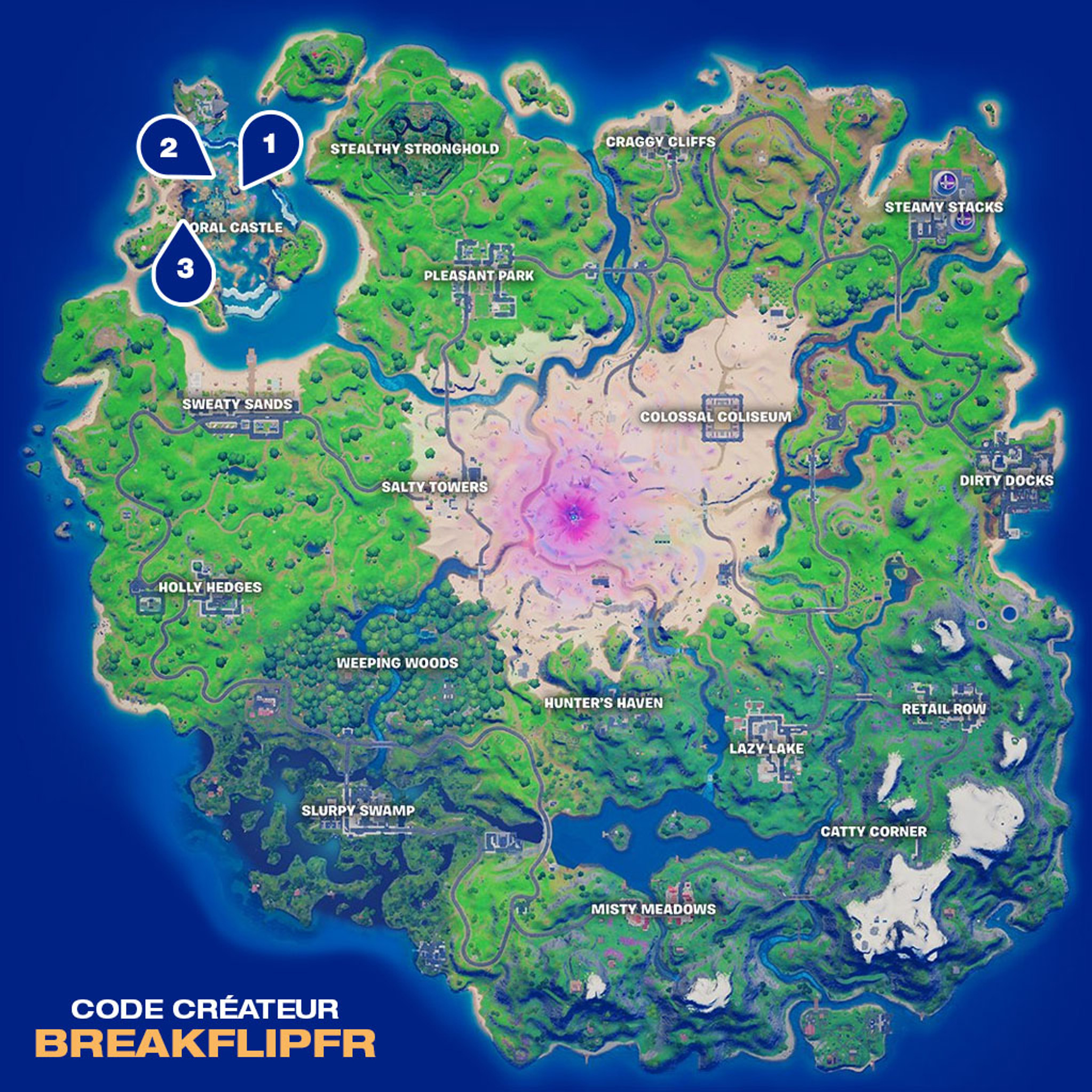 map-nain-jardin-coral-castle-defi-quete-fortnite