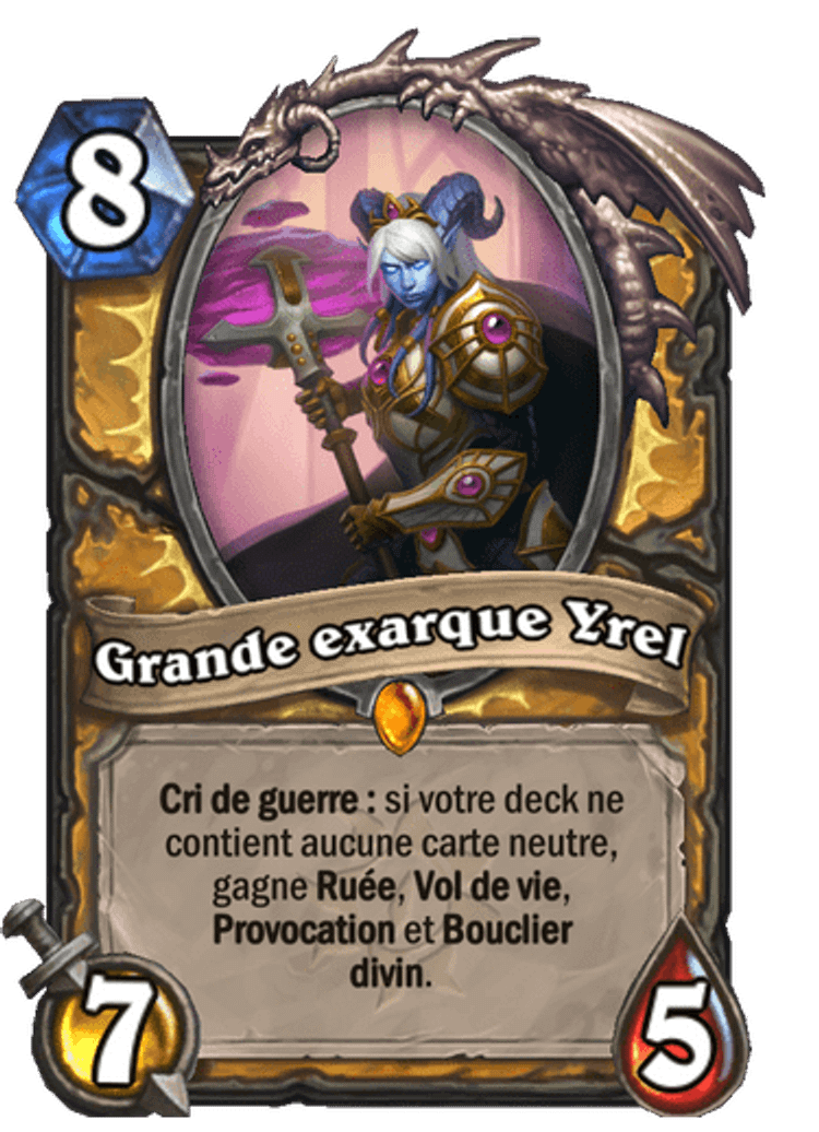 grande-exarque-yrel-carte-hearthstone-extension-folle-journee-sombrelune