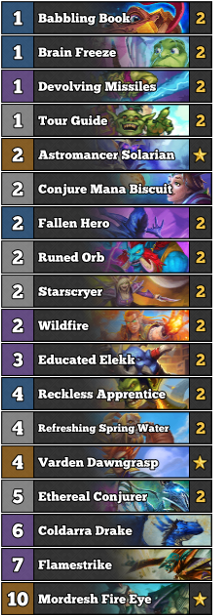 decklist-mage-hero-power-forgés dans les tarrides