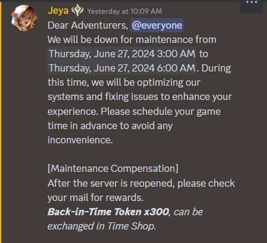maintenance-tarisland