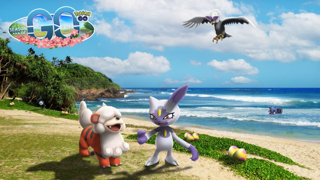 Découvertes à Hisui sur Pokémon Go, avec l'arrivée de Gueriaigle, Caninos, Qwilfish et Farfuret de Hisui