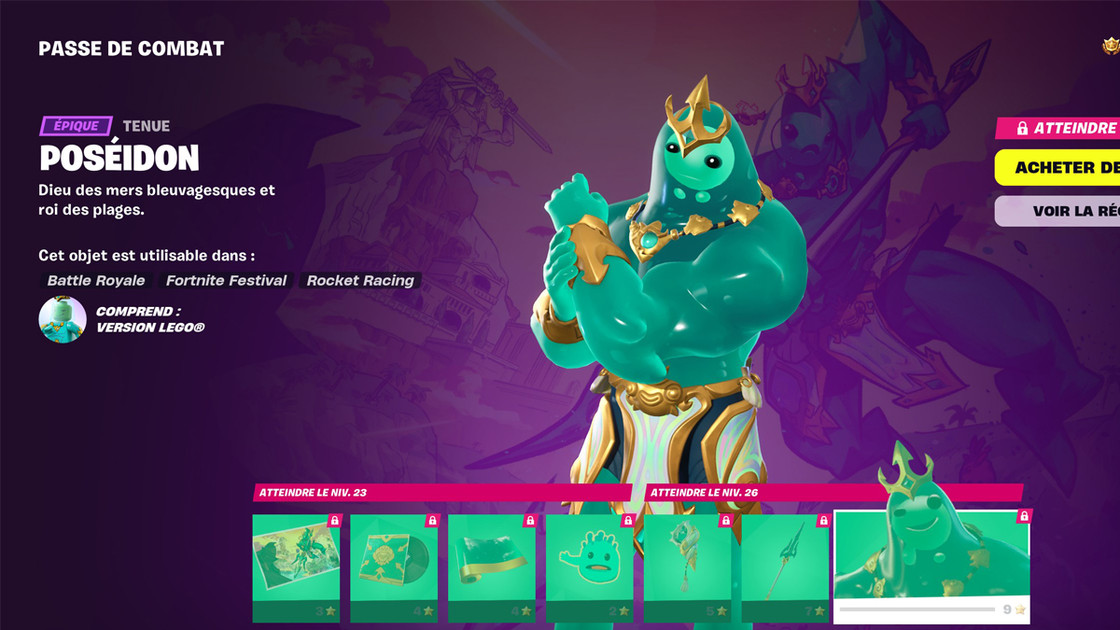 Skin Poseidon Fortnite, comment avoir l'apparence en saison 2 du chapitre 5 ?