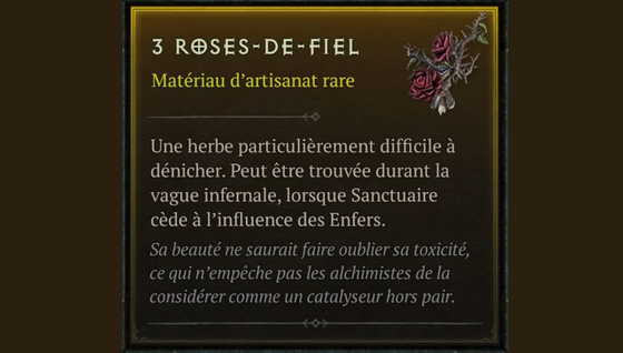 Où et comment trouver les Roses de fiel dans Diablo 4