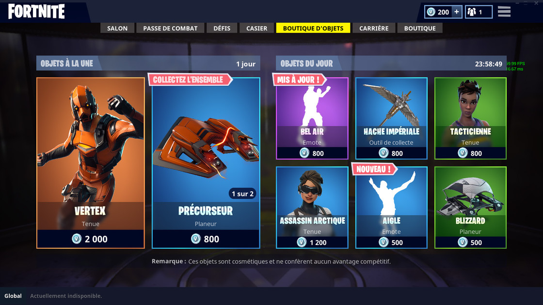 Boutique Fortnite 30 juin