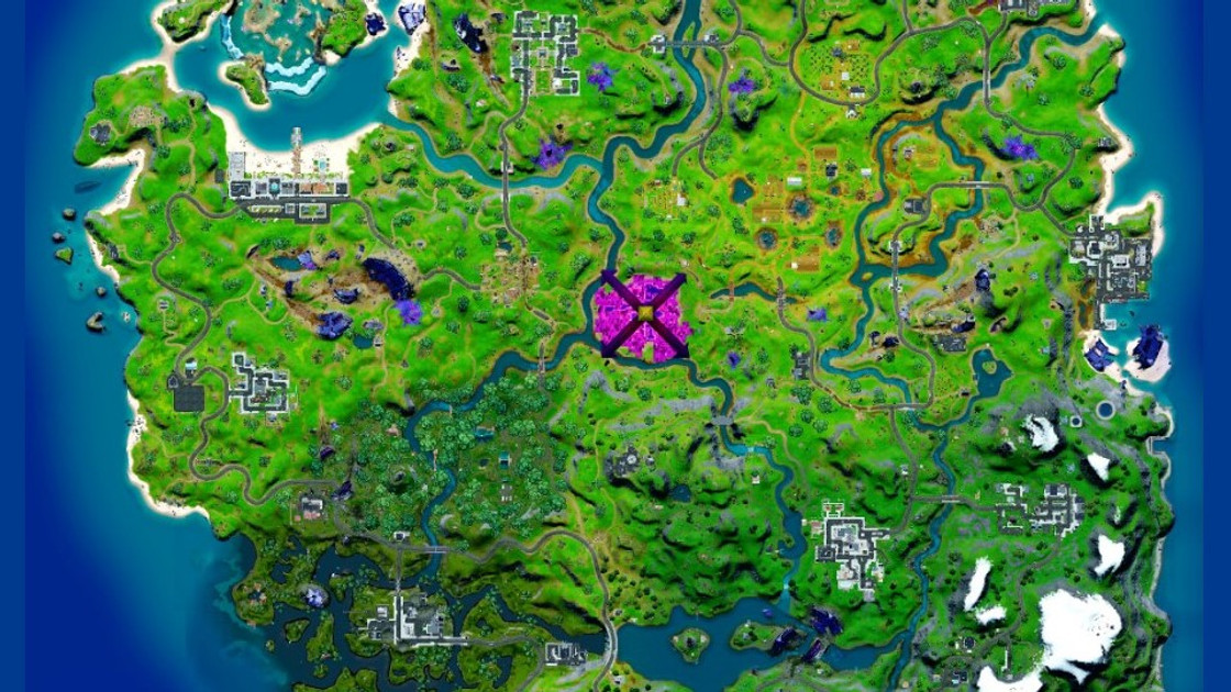 Nouvelle map Fortnite au patch 18.40, la Pyramide sur la carte