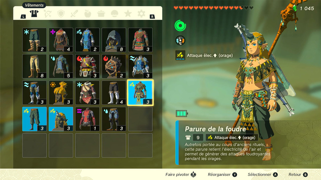 Tenue Zelda Tears of the Kingdom, comment avoir les sets d'armure ?