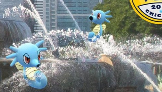 Hypotrempe et Hypotrempe shiny dans les Heures de Pokémon Vedette d'août sur Pokémon GO