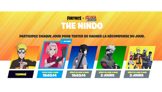 Des défis Naruto sont disponibles pour Fortnite !