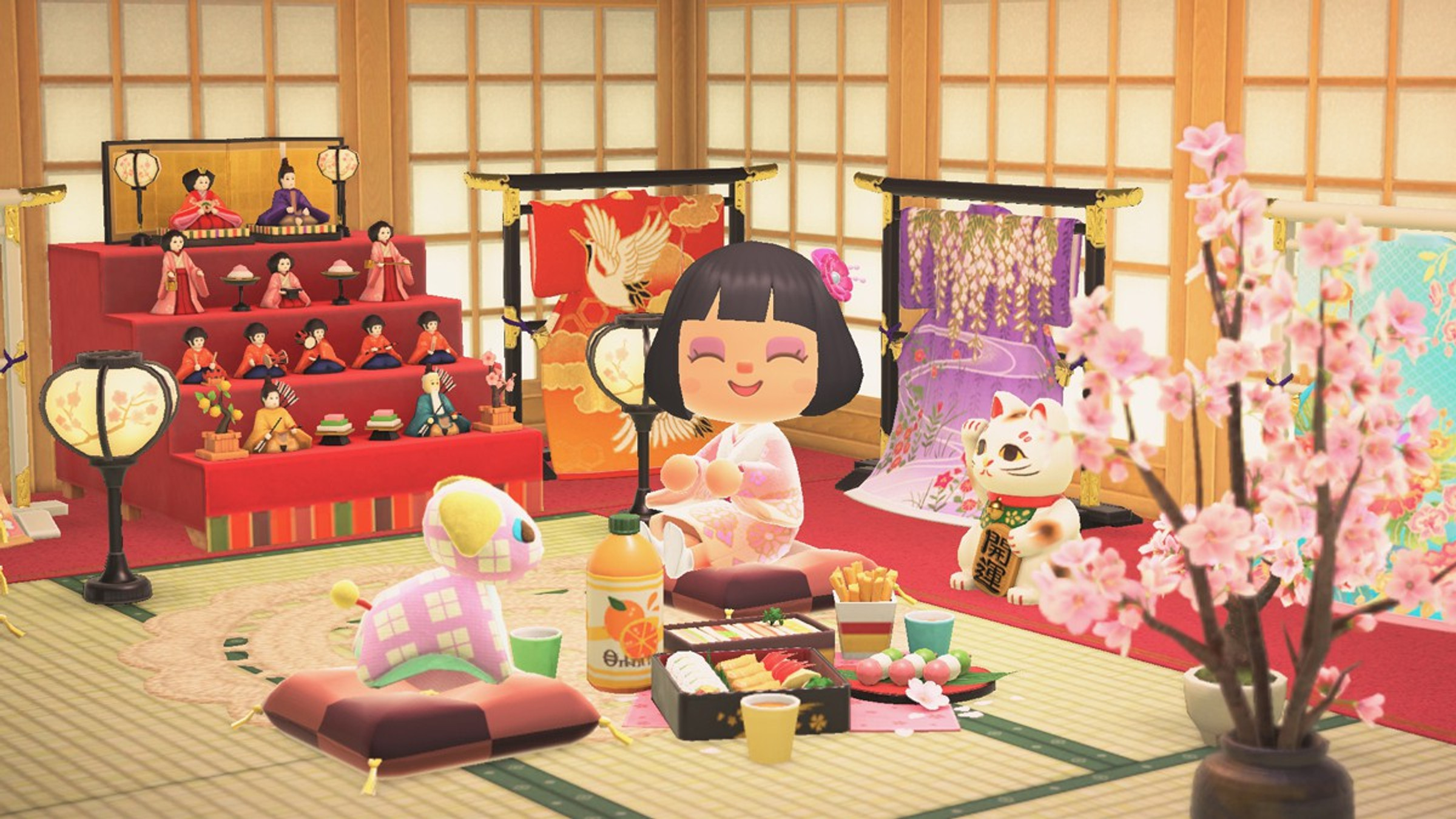 Hina matsuri animal crossing poupée japon