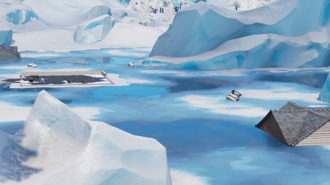 Fortnite : Chercher la lettre N sous un lac gelé, défi semaine 4 saison 7