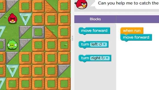 Apprendre le codage grâce à Angry Bird dans Hour of Code