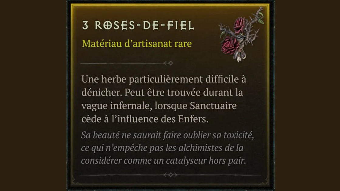 Rose de fiel Diablo 4 : comment trouver ce matériau