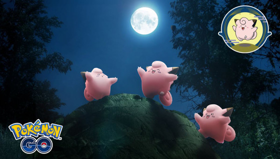 Les Mélofée au clair de lune, agitation de Mélofée (shiny) sur Pokémon Go