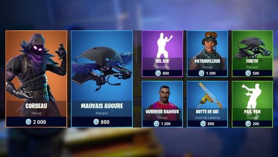 Boutique Fortnite 6 avril